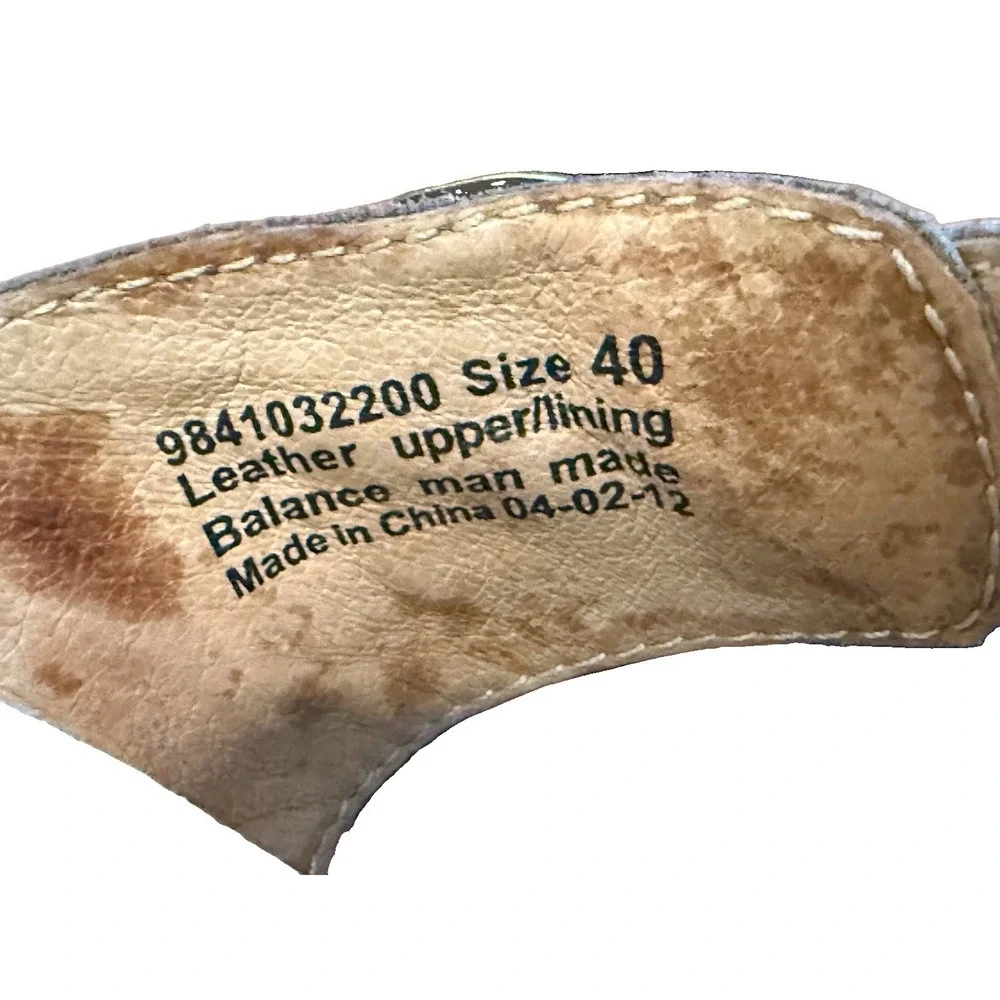 Dansko Sophie Taupe Leather Wedge Sandals US 9.5 10 2.25